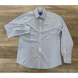 Mizzen Main Shirt Mens Large L White Check Leeward Blue Label Button Up Casual